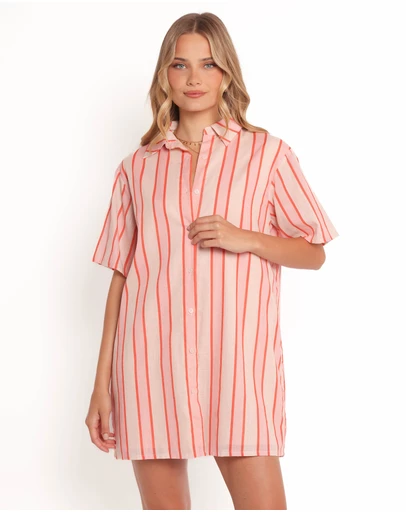 Petal & Pup - Norah Mini Dress - Pink Stripe