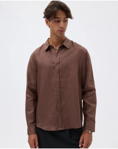 AERE - Euro Resort Linen LS Shirt