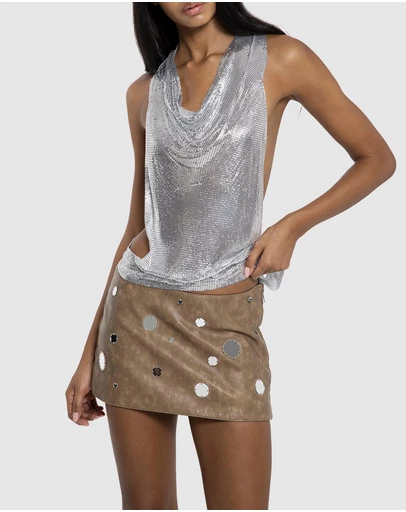 Jaded London - Draped Chainmail Top