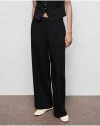 M.N.G - Pleated Wide Leg Trousers