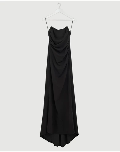 Revibe - Repaired CHANCERY Amaya Strapless Drape Gown - AU 10