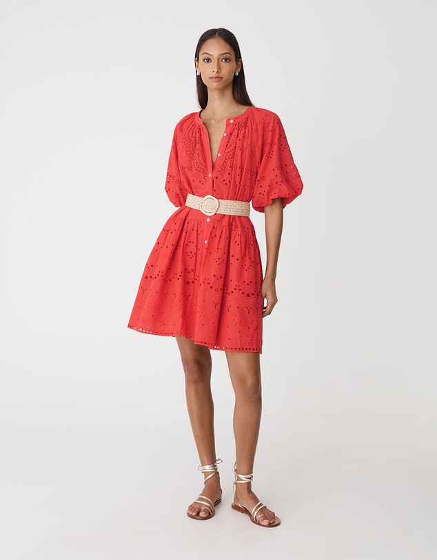 Forcast - Lola Broderie Tiered Dress