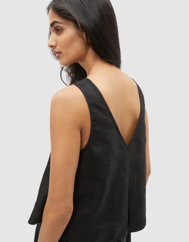 Seed Heritage - Linen Boat Neck Shell Top