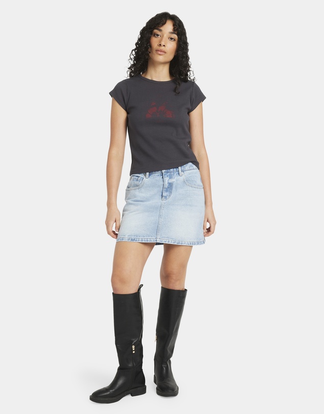 RVCA - Womens Ribbed Slim T-Shirt