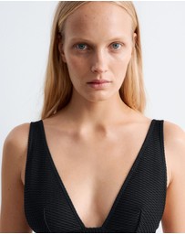 & Other Stories - Textured Triangle Bikini Top
