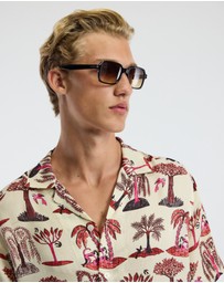 Calibre - Island Print Short Sleeve Shirt Pink