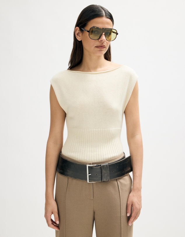 Minima Esenciales - Lilo Cotton Cashmere Blend Knit Top