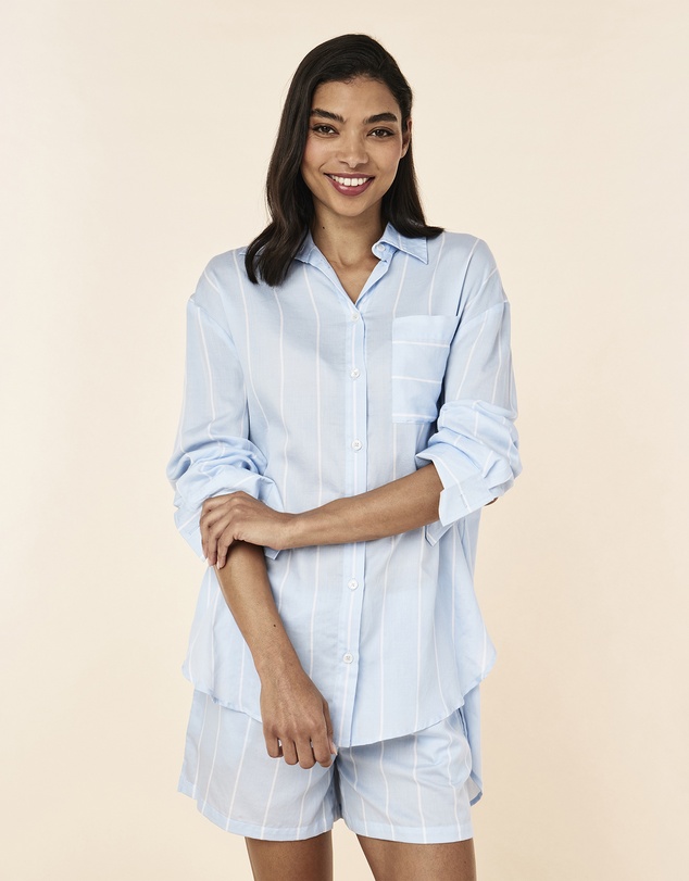 Papinelle - Stripe Shirting Long Sleeve Boxer PJ