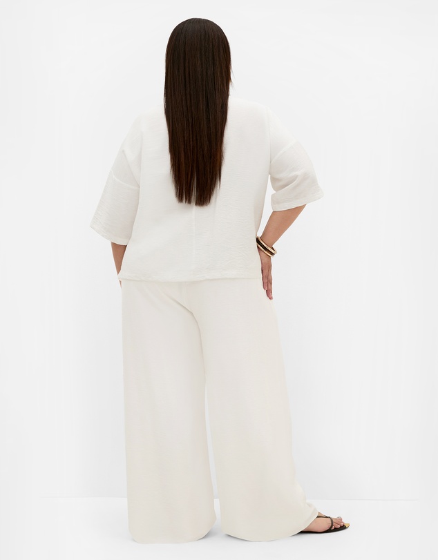 City Chic - Plus size Alexi Relaxed Top - ivory