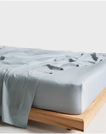 Linen House - Vienna 300TC Cotton Percale Fitted Sheet 50cm