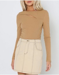 Lost in Lunar  - Poppy Ribbed Top