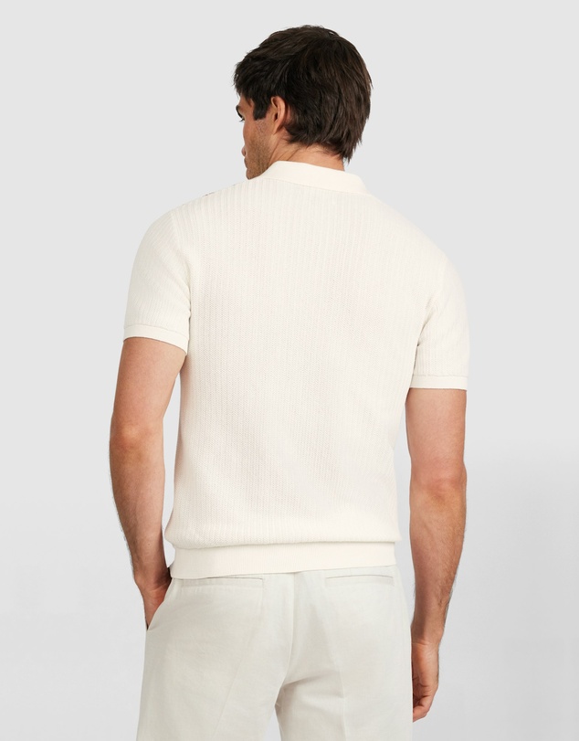 Tarocash - Rune Stripe Zip Knit Polo