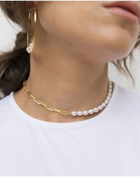 CA Jewellery - Pearl Necklace Gold