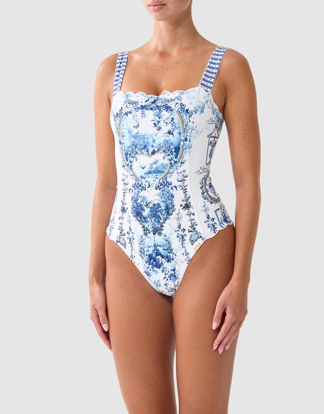 Camilla - Square Neck Wide Strap One Piece