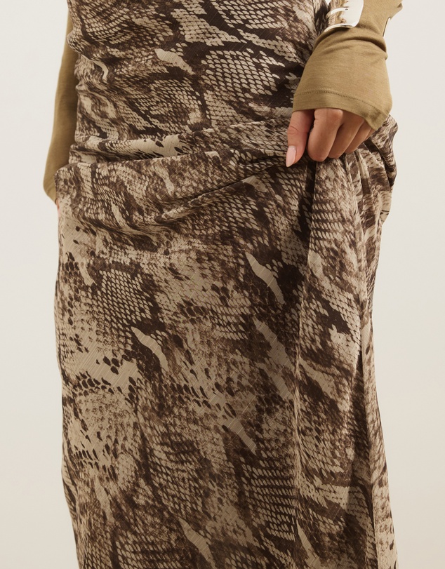 Atmos&Here - Keira Snake Print Maxi Skirt