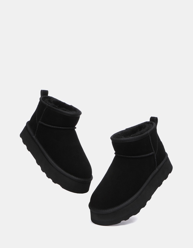 EVERAU - Australian Shepherd Ugg Thick Bottom Ronnie Cow Suede Upper UGG Boots