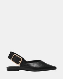 Steve Madden - Sianna Black Leather Flats