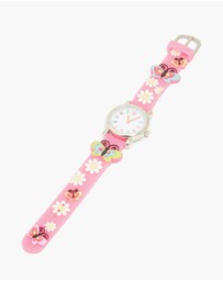 Lovisa - Kids Pink Butterfly & Daisy Watch