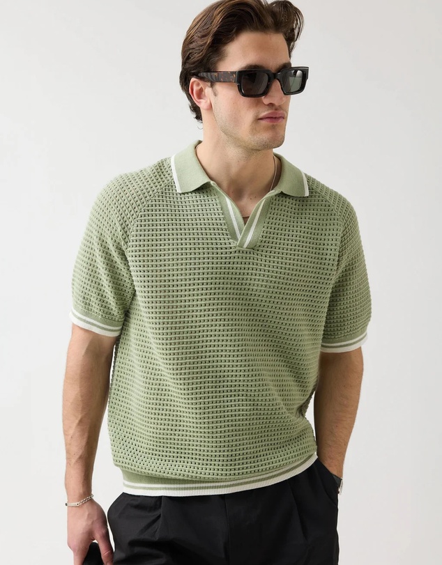 Percival - Tennis Boxy Knitted Polo