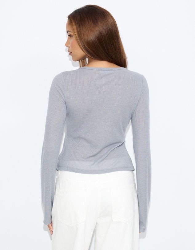 Dazie - Vienna Sheer Long Sleeve Top