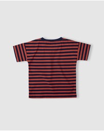 Goldie + Ace - Reverse Stripe Logo T-Shirt - ICONIC EXCLUSIVE - Babies-Kids