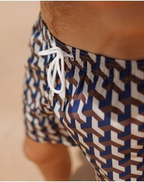 Swim Shady - Cobalt Geo Swim Shorts