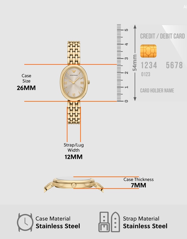 Emporio Armani - Gold Tone Analogue Watch
