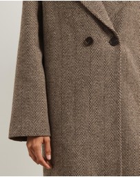 Atmos&Here - Estelle Textured Herringbone Coat