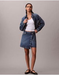 Calvin Klein Jeans - Denim Mini Wrap Skirt