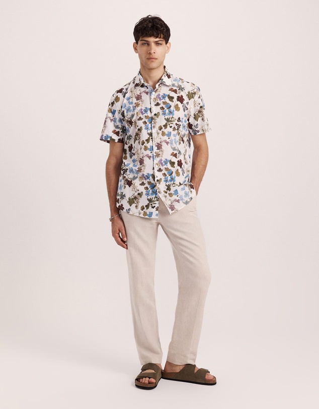 SABA - Evander Cotton Print Short Sleeve Classic Shirt