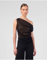 MVN - One Shoulder Lace Top