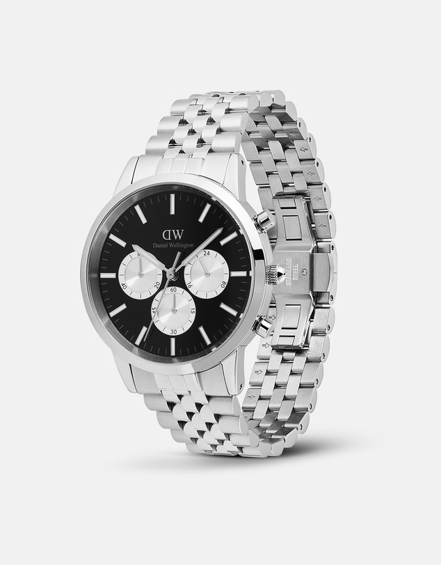 Daniel Wellington - Iconic Chronograph 42mm Arch 5-Link Onyx Panda S