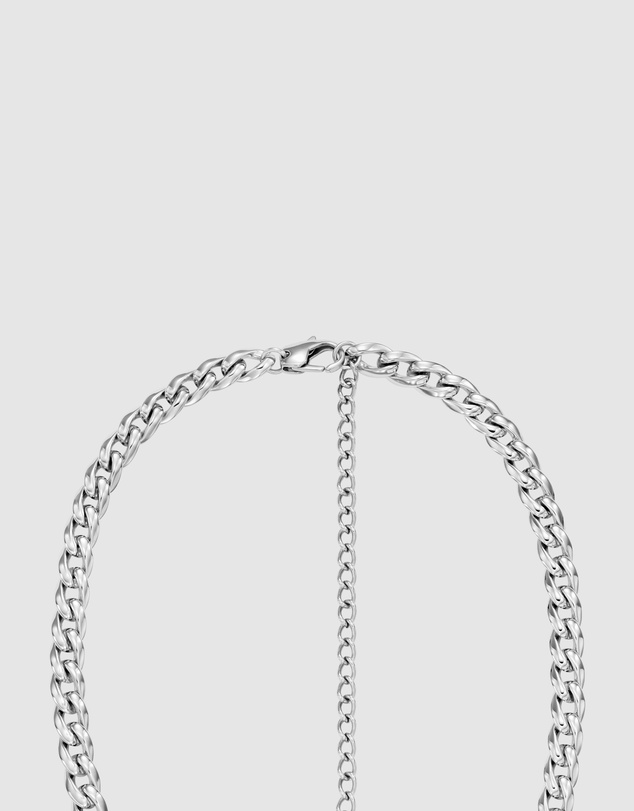 Diesel - Oval D Silver Necklace