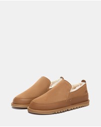EVERAU - Australian Shepherd Ugg Frozark Cow Suede Upper Loafer Oxfords Flats