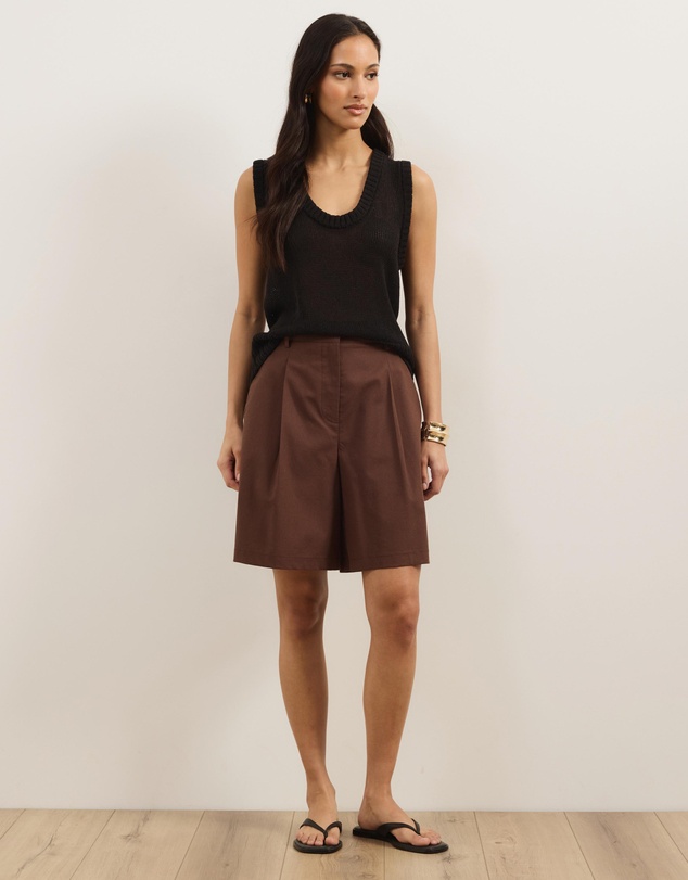 Atmos&Here - Freya Linen Blend Bermuda Shorts