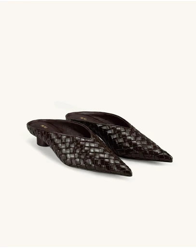 JW PEI - Helena Woven Textured Pointed Toe Mules