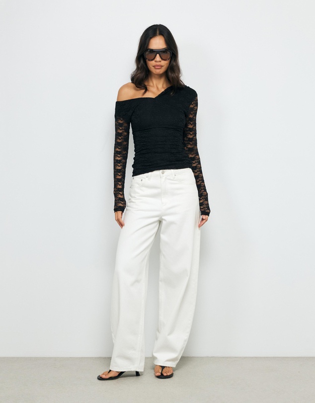 AERE - Arielle Off Shoulder Lace Top