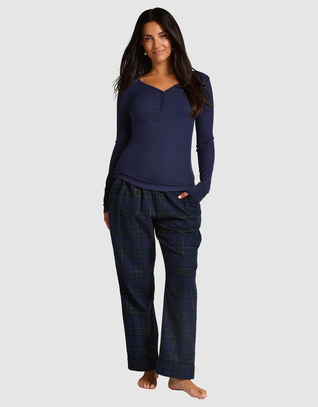 Hunkemoller - Long Sleeve Rib Modal Henley Top