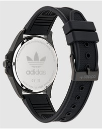 adidas Originals - Originals Iconic One 40mm IP Black Steel Silicone Watch