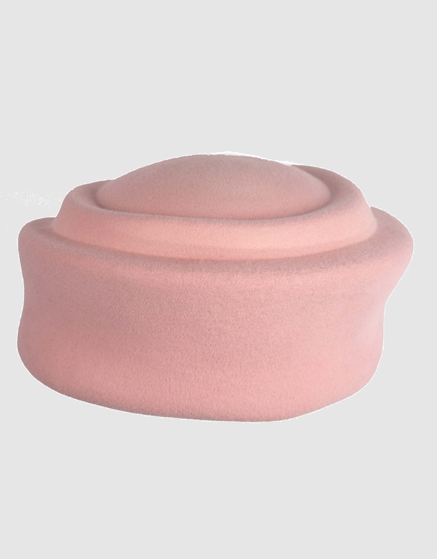 Max Alexander - Felt Pink Pillbox Hat