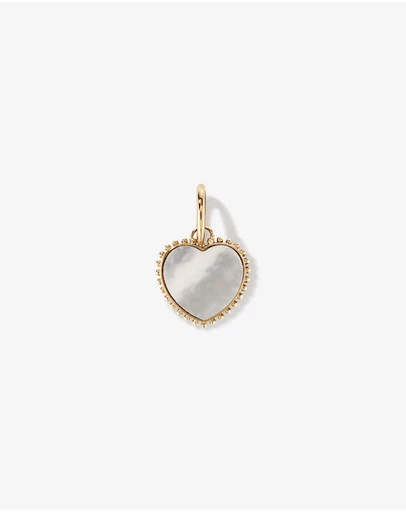 Michael Hill - Mother of Pearl Love Heart Pendant in 10kt Yellow Gold