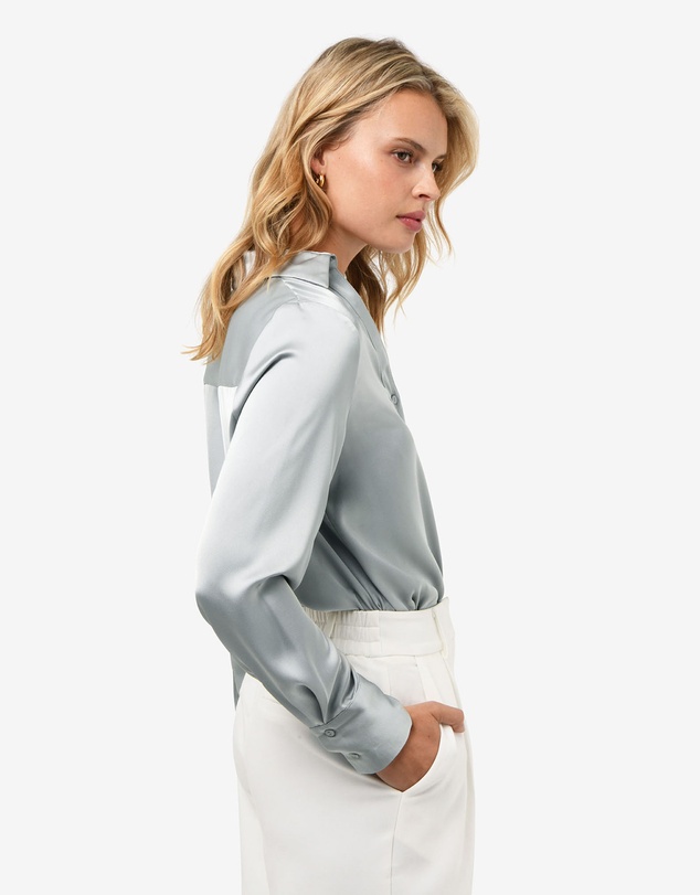 Forcast - Lila V-neck Satin Blouse