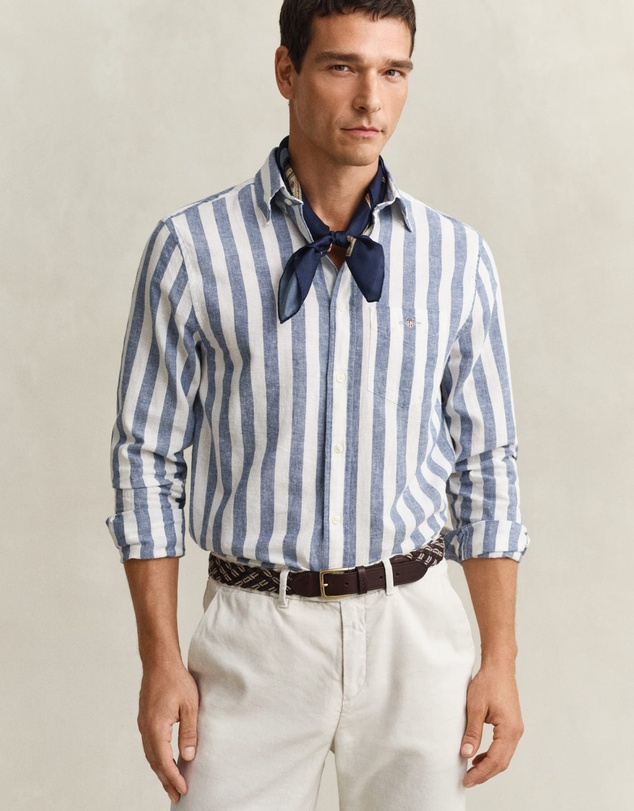 Gant - Cotton Linen Stripe Shirt