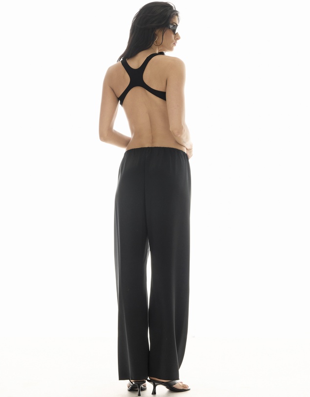THE TALES - Waterfall Waist Satin Pants
