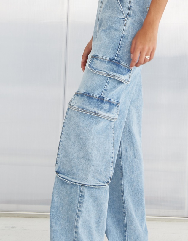 DRICOPER DENIM - Cargo Wide Leg Denim Pants