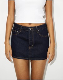 Dazie - Sleek Style Denim Micro Mini