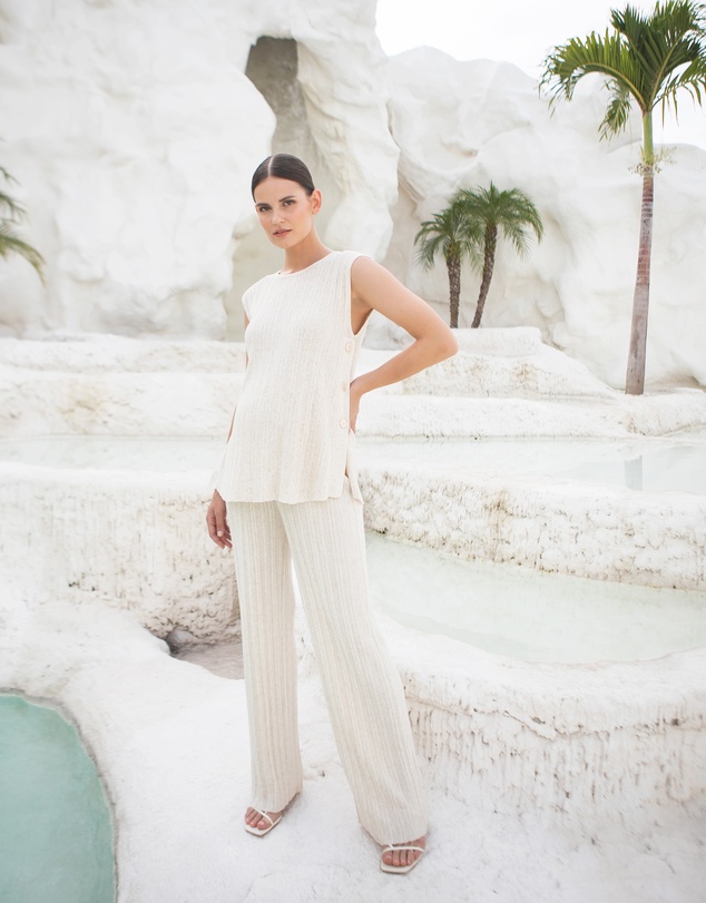Soon Maternity - Collette Linen Knit Pants