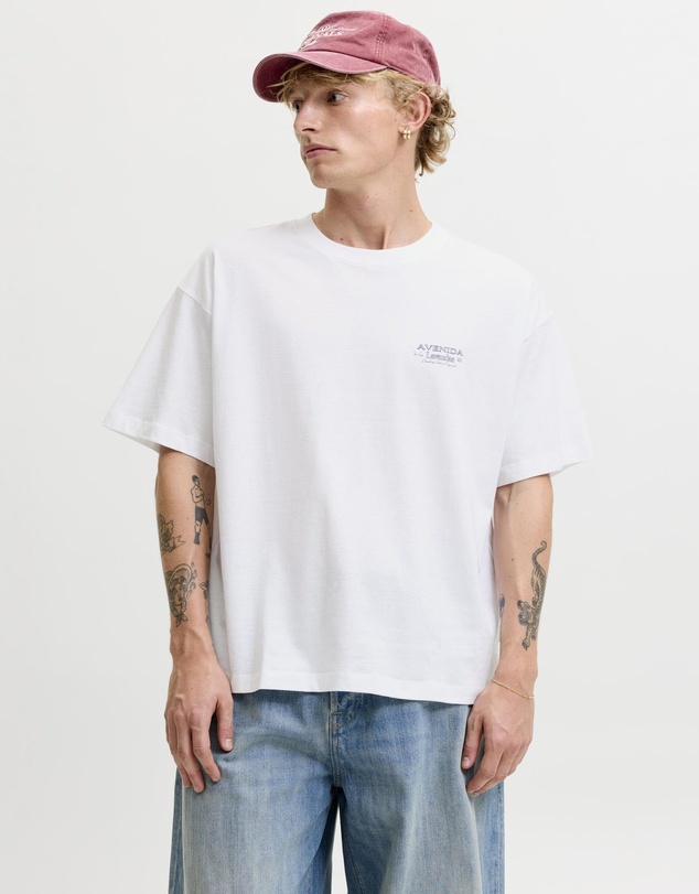 Jack & Jones - Joratocha SS Crew Neck Sketch Back Tee