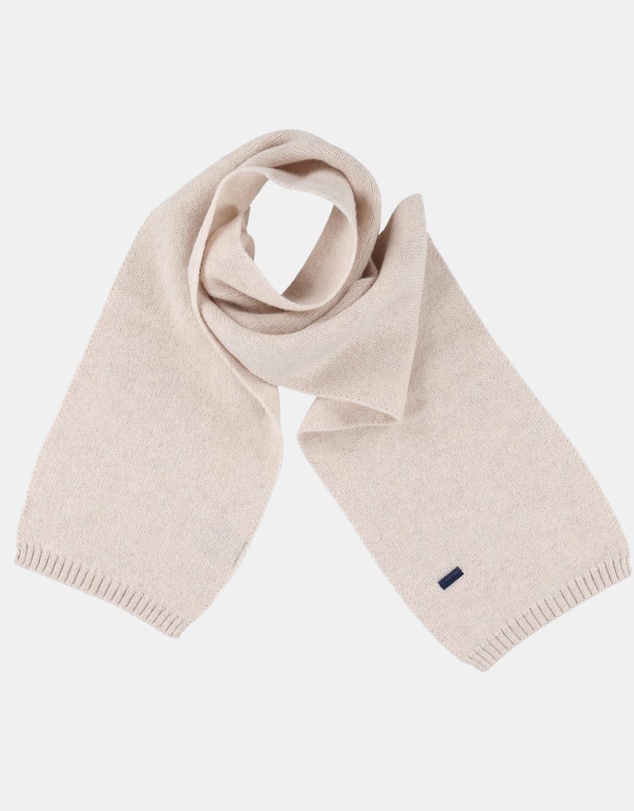 Henry Bucks - HENRY BUCKS Merino Wool Scarf BEIGE