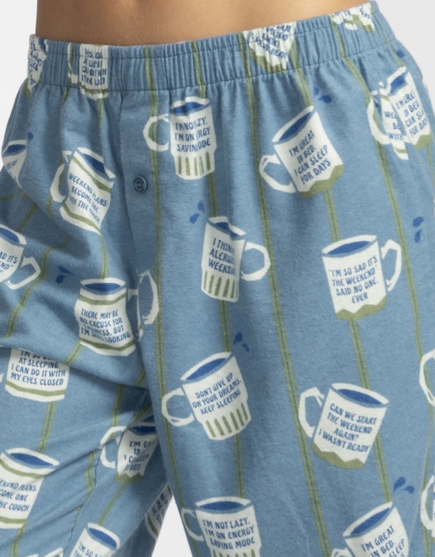 Mitch Dowd - Cuppa Joe Flannel Pyjama Pant - Blue